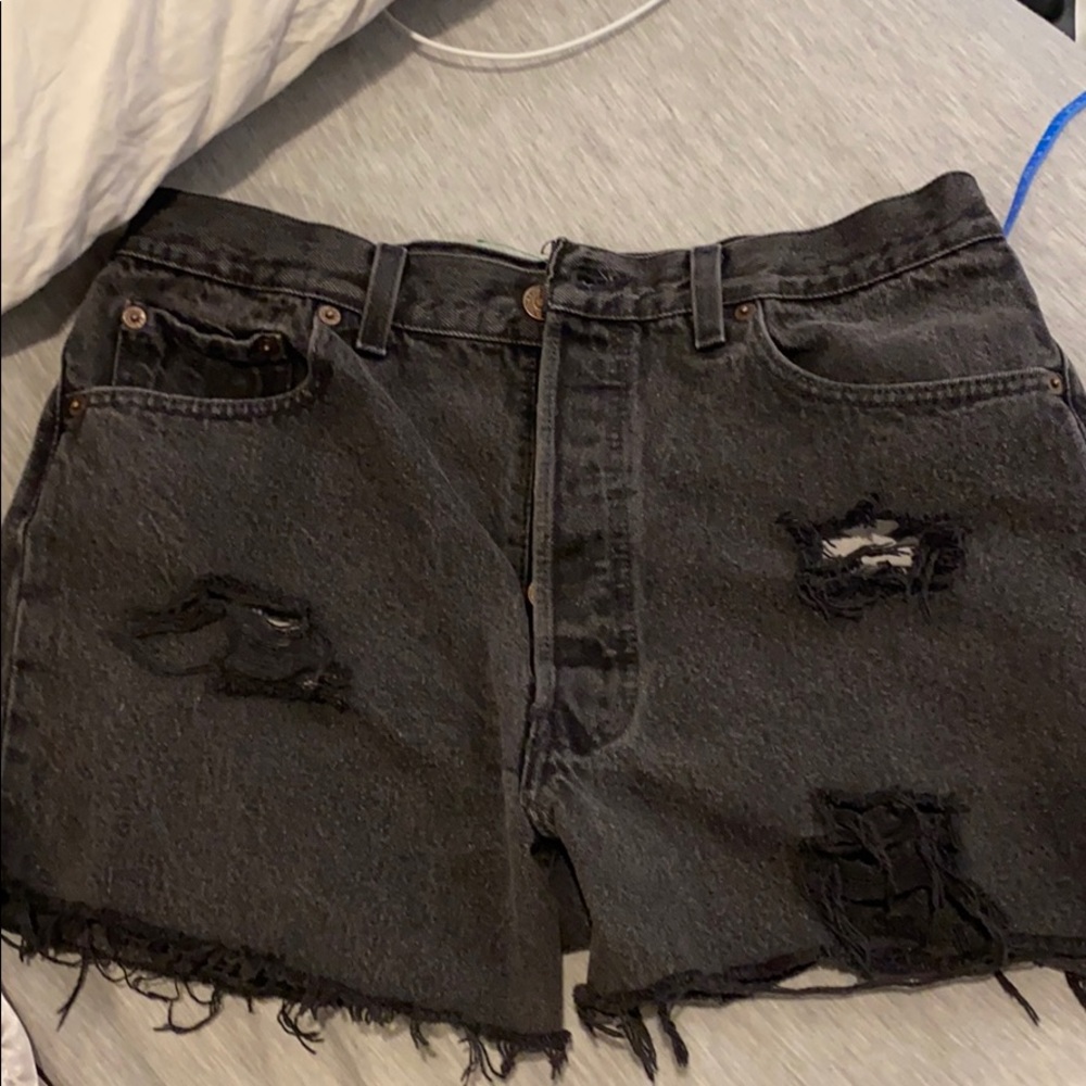 Vintage hand distressed Levi 501 Jean shorts